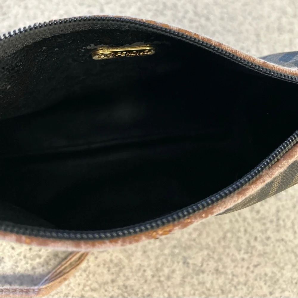 Authentic FENDI Vintage Black and Brown Crossbody Bag - Picture 6 of 8